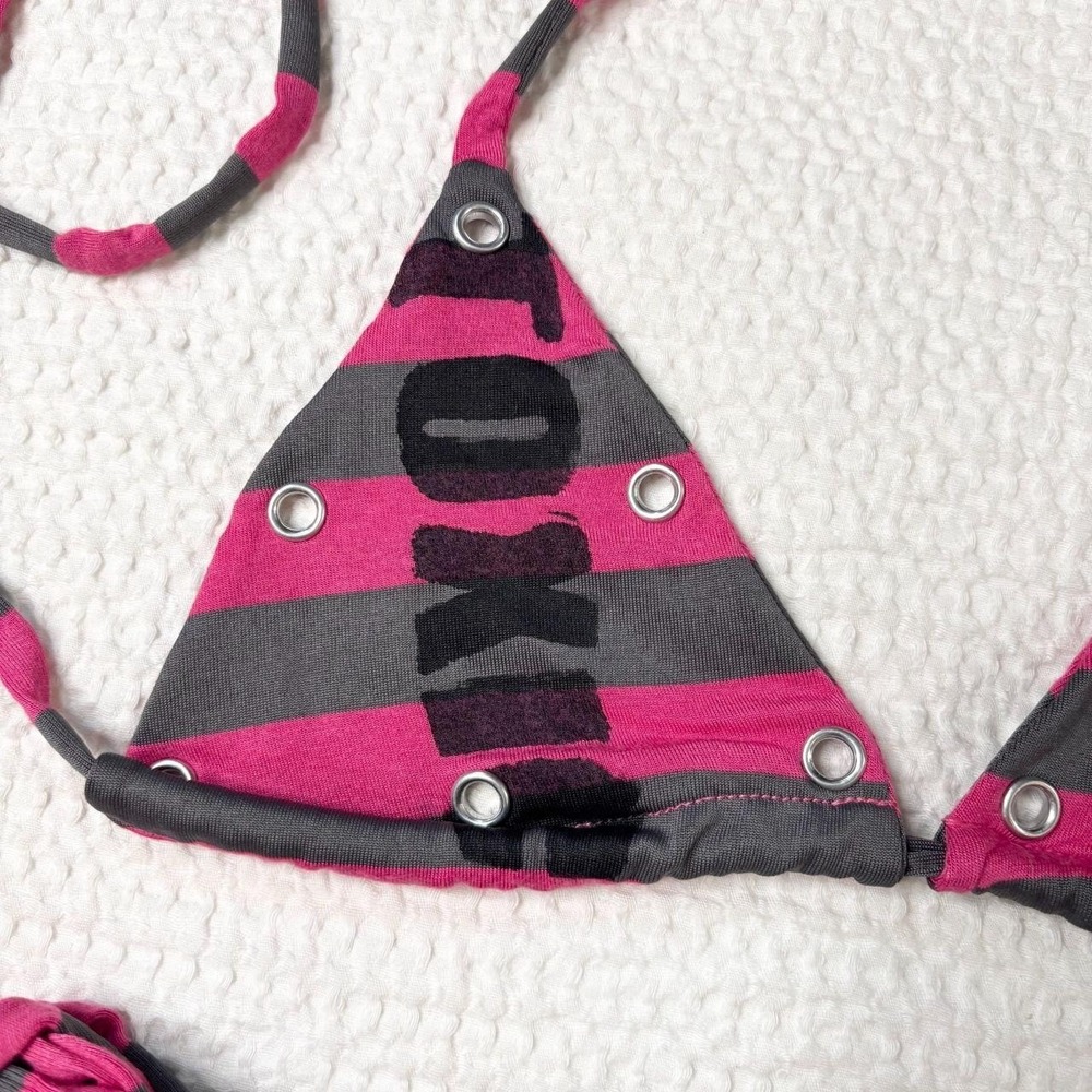 handmade stripe bikini set - Picture 2 of 6
